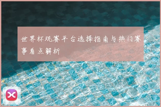 世界杯观赛平台选择指南与热门赛事看点解析